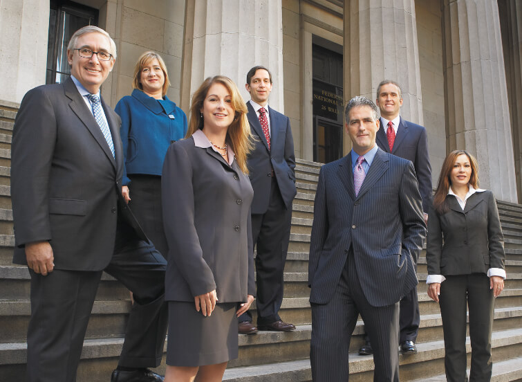 Group photo on Wall Street